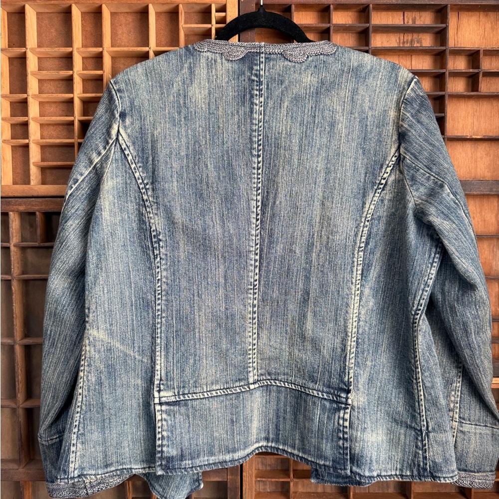 Coldwater Creek Embroidered Denim Jacket - Picture 6 of 6
